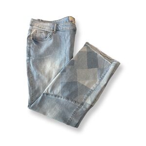 Logo by Lori Goldstein Straight Leg patchwork jeans 18WP